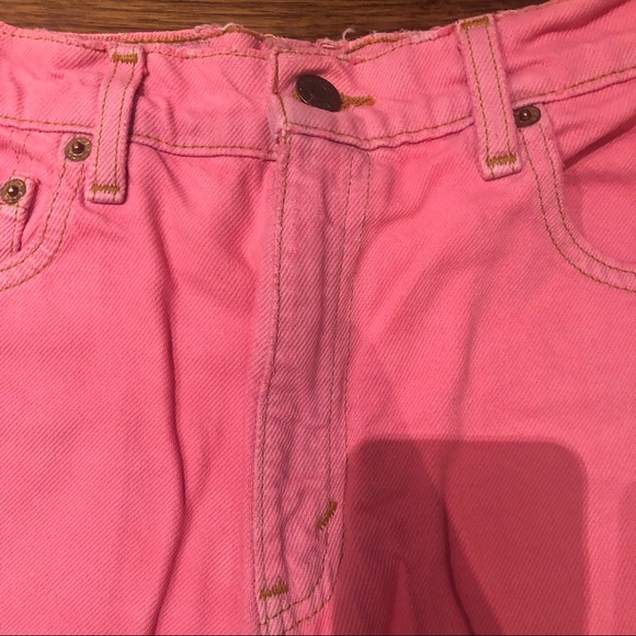 Pink Levi’s Cutoff Denim Shorts | 26 - Picture 2 of 3